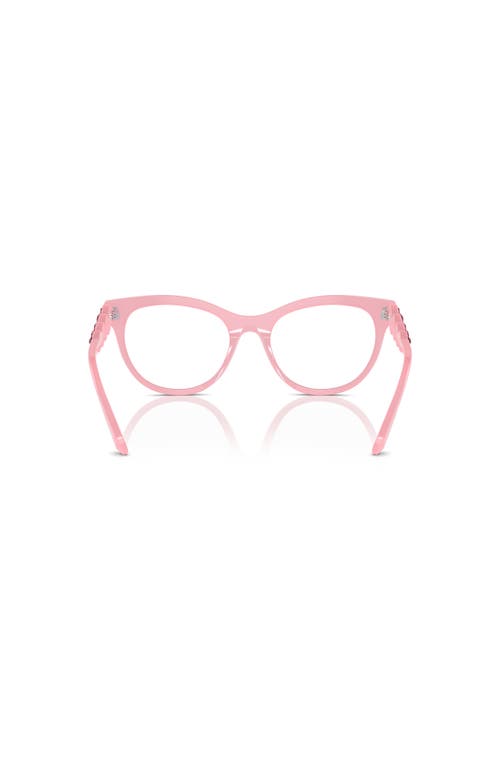 Swarovski 52mm Round Optical Glasses In Pink