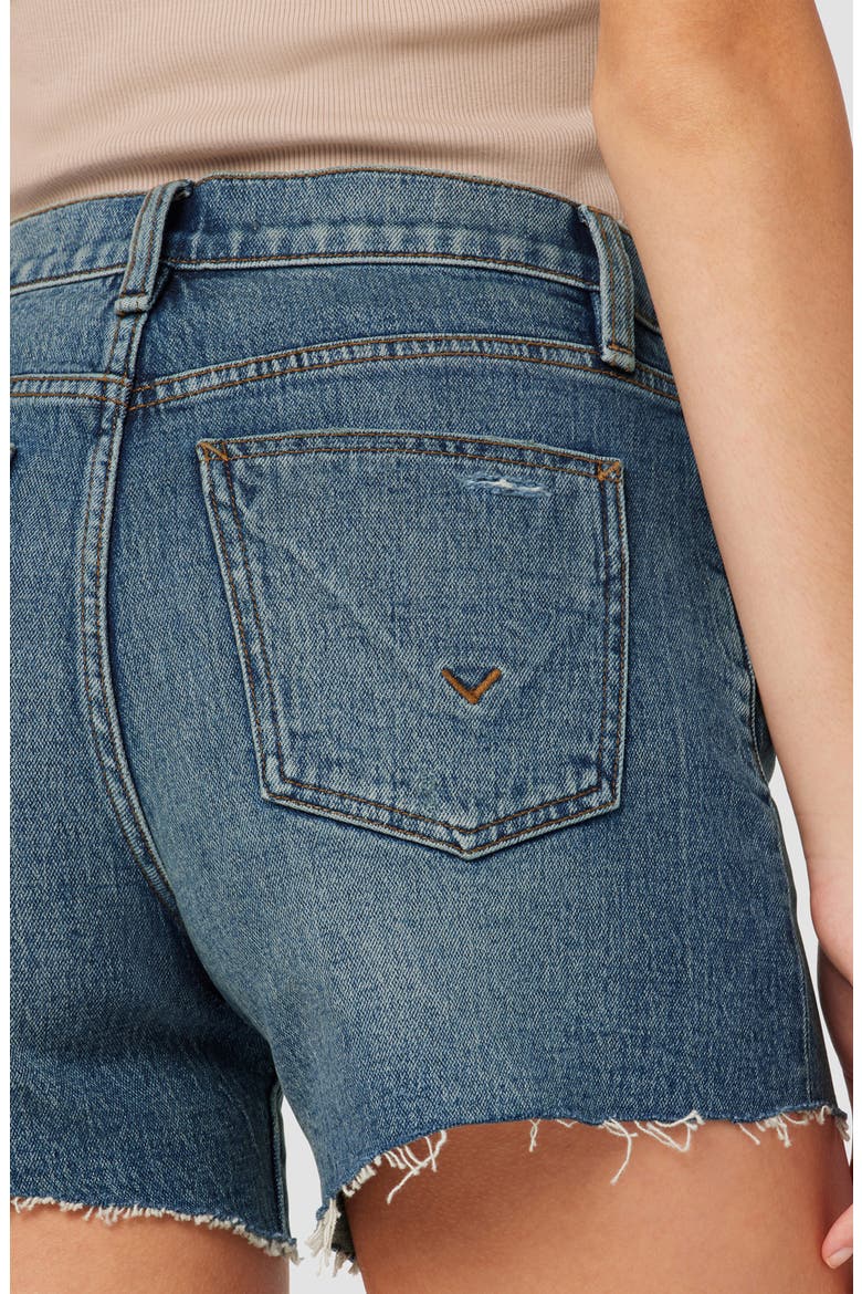Devon High Waist Boyfriend Denim Shorts, Alternate, color, DESTRUCTED STAR