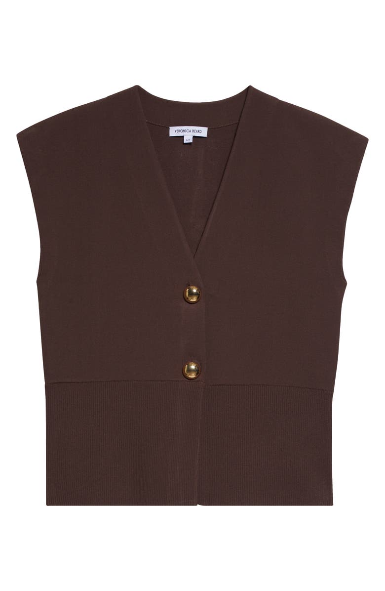Veronica Beard Isador Sweater Vest, Alternate, color, Dark Mocha