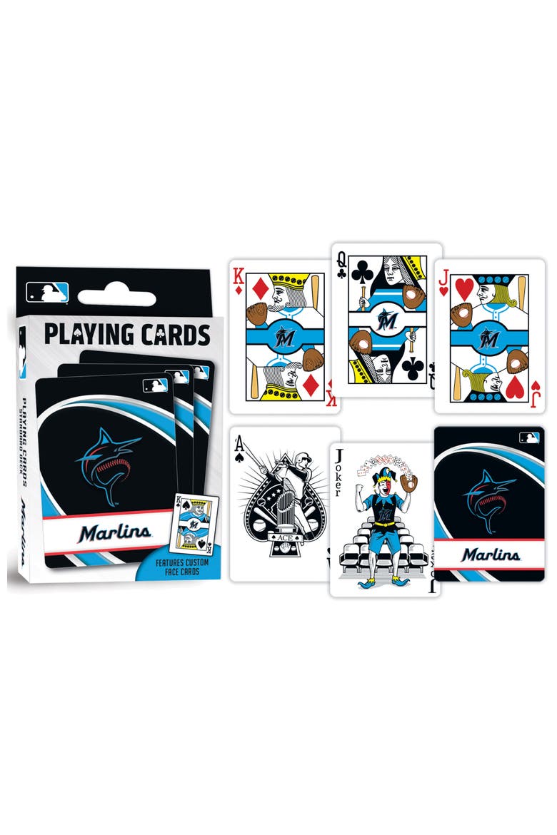 Miami Marlins Playing Cards, Alternate, color, Multicolor