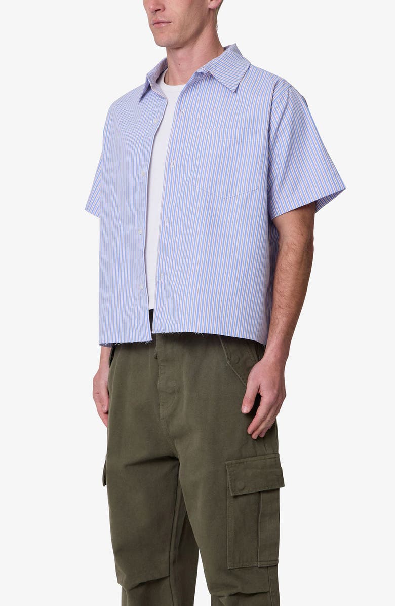 mnml Stripe Poplin Short Sleeve Button-Up Shirt, Alternate, color,