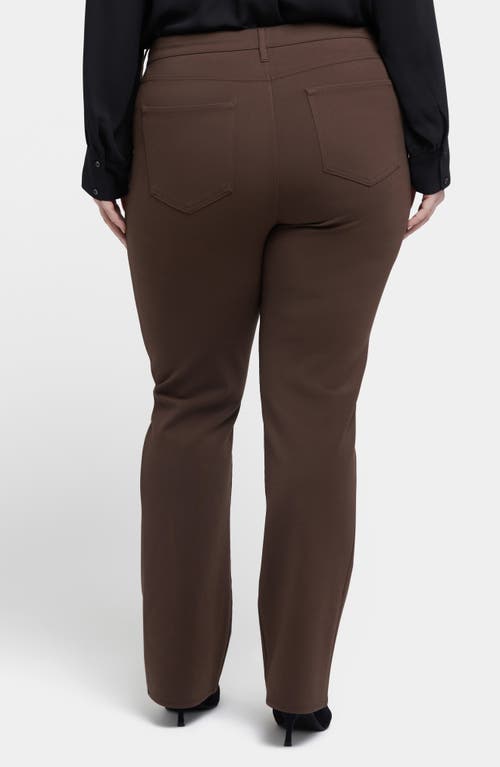 Nydj Marilyn Straight Leg Pants In Brown