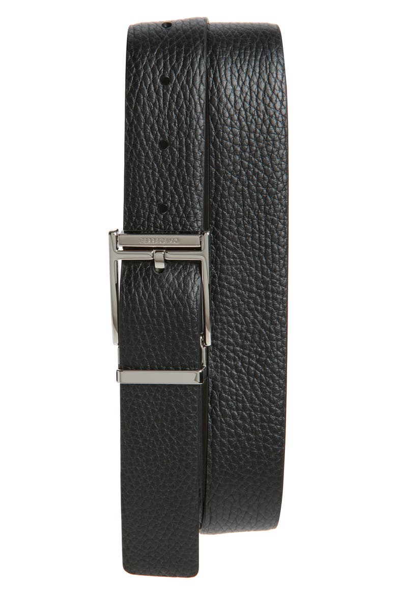 Reversible Leather Belt, Main, color, NERO/ T.MORO