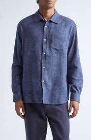 PALMES Cotton Mouliné Button-Up Shirt