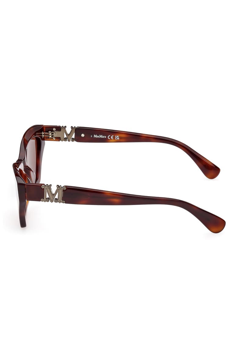 52mm Cat Eye Sunglasses, Alternate, color, DARK HAVANA / BROWN