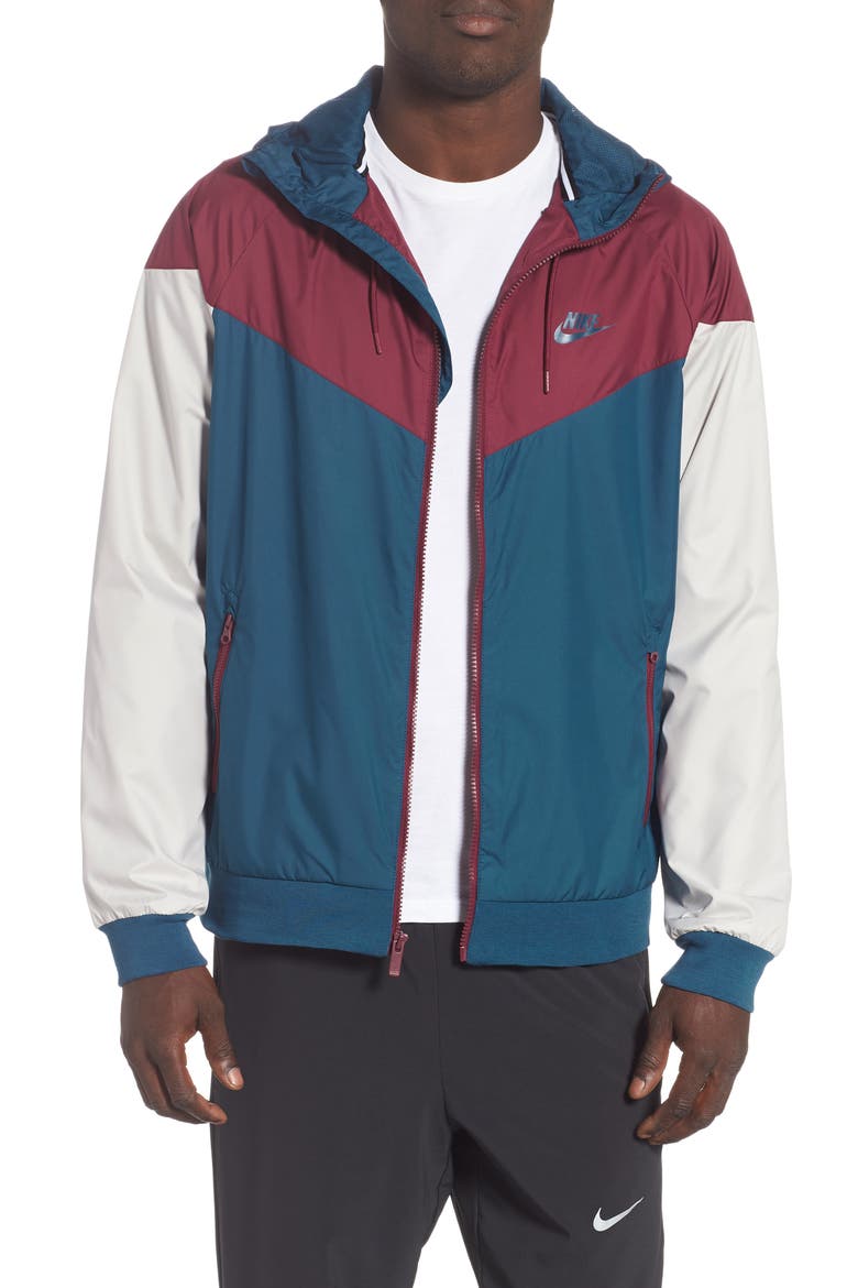 Windrunner Colorblock Jacket, Main, color, BLUE FORCE/ TEAM RED