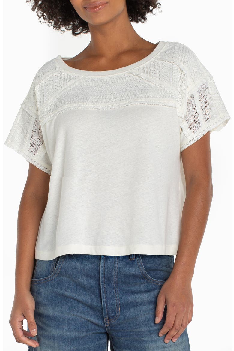 Lace Dolman Sleeve Top, Main, color, WHIPPED CREAM