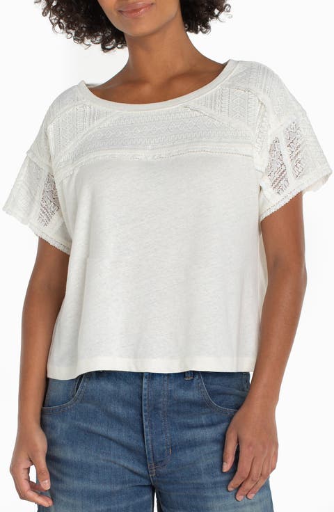 Lace Dolman Sleeve Top (Regular & Petite)