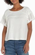 Liverpool Los Angeles Lace Dolman Sleeve Top