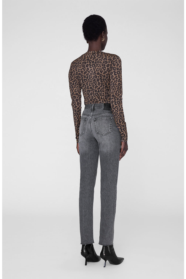 Sylvie Long Sleeve Tee, Alternate, color, Black / Brown Leopard