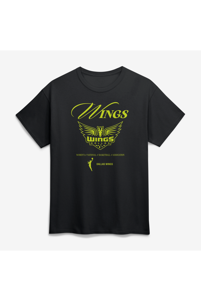 Unisex Logo Athletic Black Dallas Wings In Motion T-Shirt, Main, color, Black