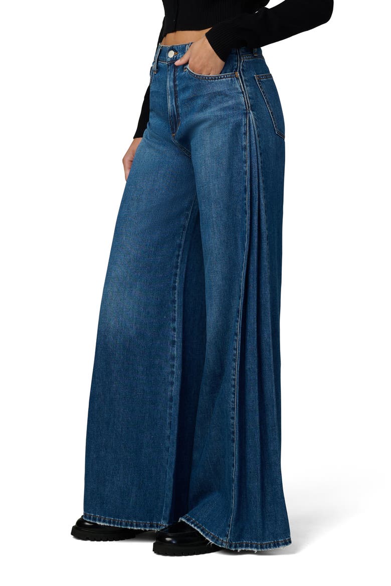 The Side Pleat High Waist Wide Leg Jeans, Alternate, color, CHERISHED