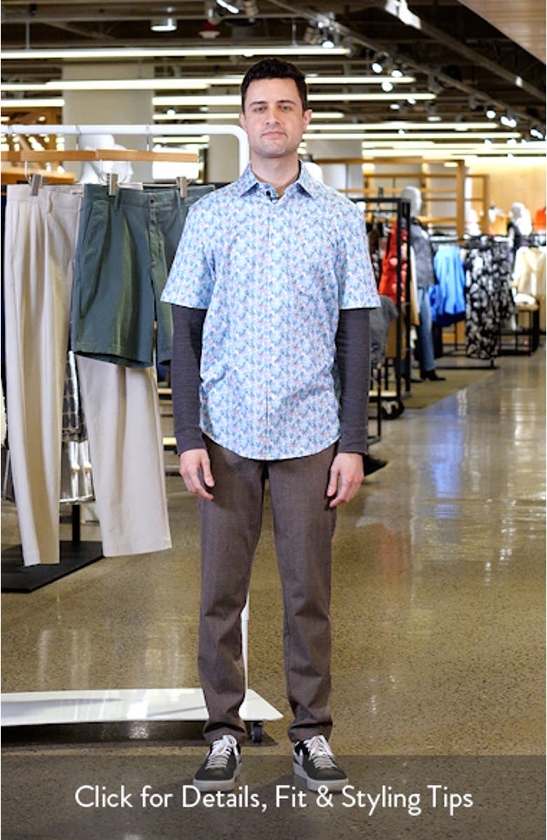 Miles OoohCotton<sup>®</sup> Solid Short Sleeve Button-Up Shirt, sales video thumbnail