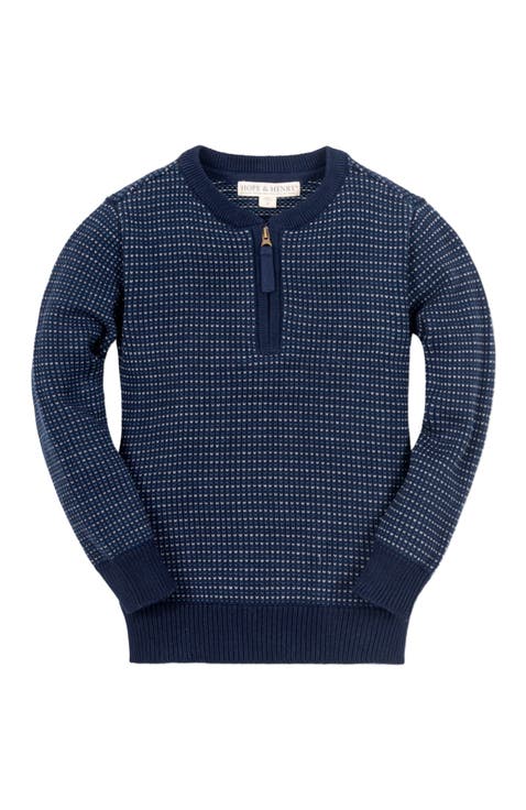 Baby Boys' Sweater Henley with Zipper, Infant