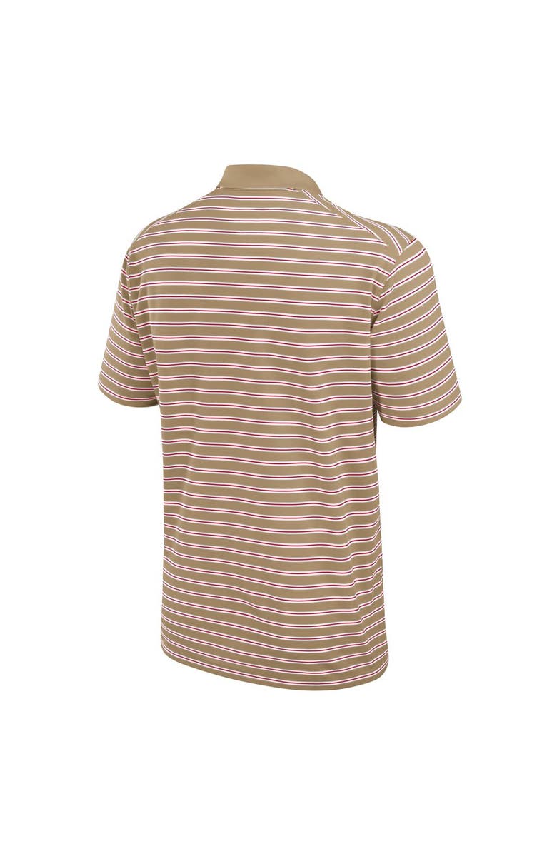 Nike Men's Nike Tan Ohio State Buckeyes Athletic Prep Striped Performance Polo, Alternate, color, Tan