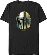 Star Wars: The Mandalorian Men's Star Wars The Mandalorian Quote Faces Graphic T-Shirt