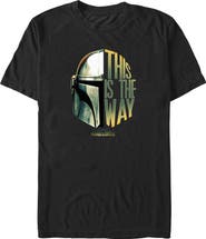 Star Wars: The Mandalorian Men's Star Wars The Mandalorian Quote Faces Graphic T-Shirt