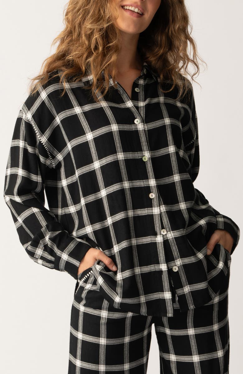 PJ Salvage Cozy & Chic Long Sleeve Pajama Top, Main, color, 