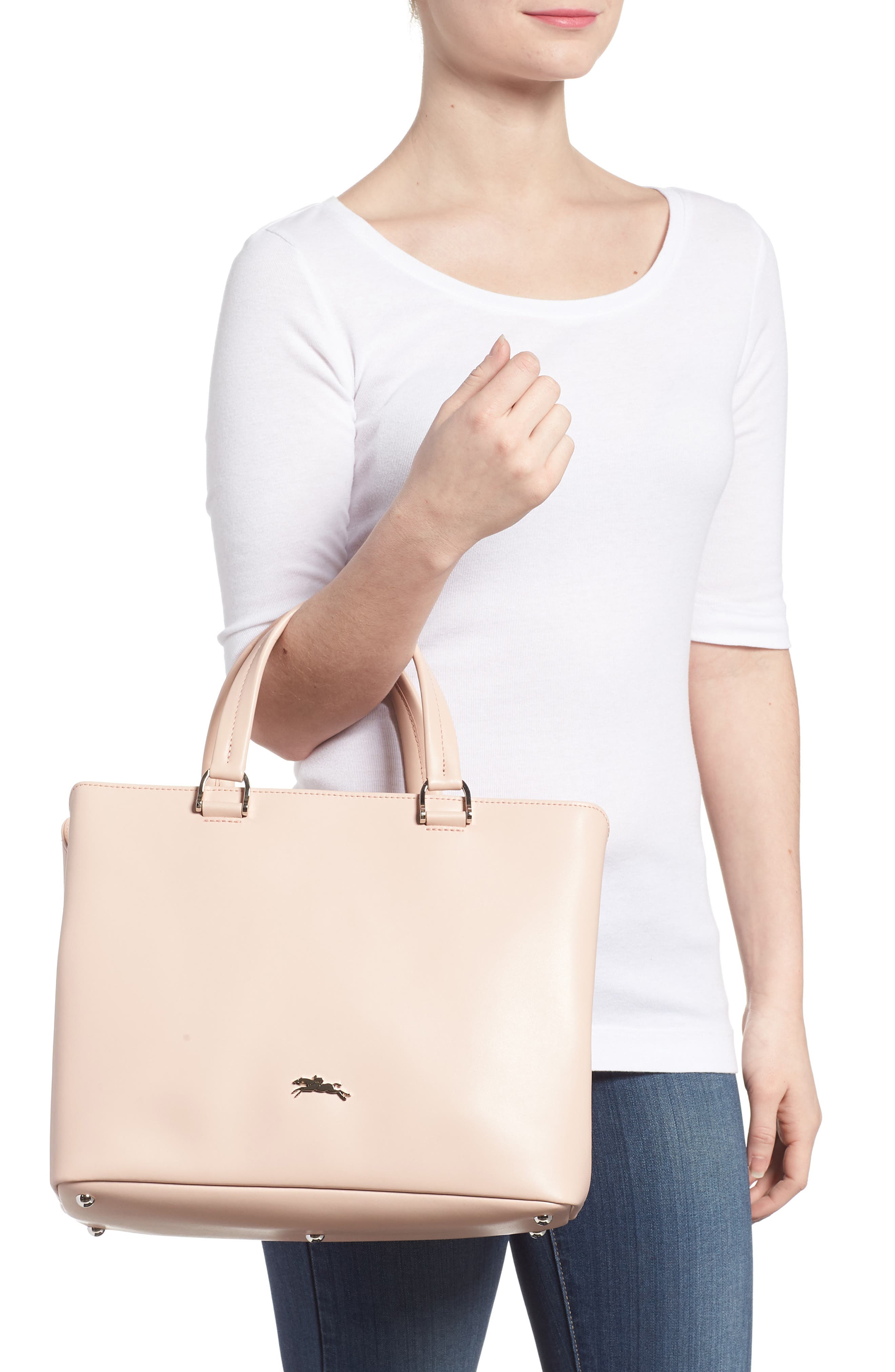 Longchamp 'Medium Honore 404' Leather Tote, Alternate, color, 