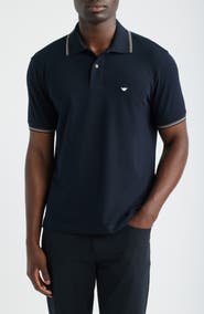 Emporio Armani Tipped Cotton Polo Shirt