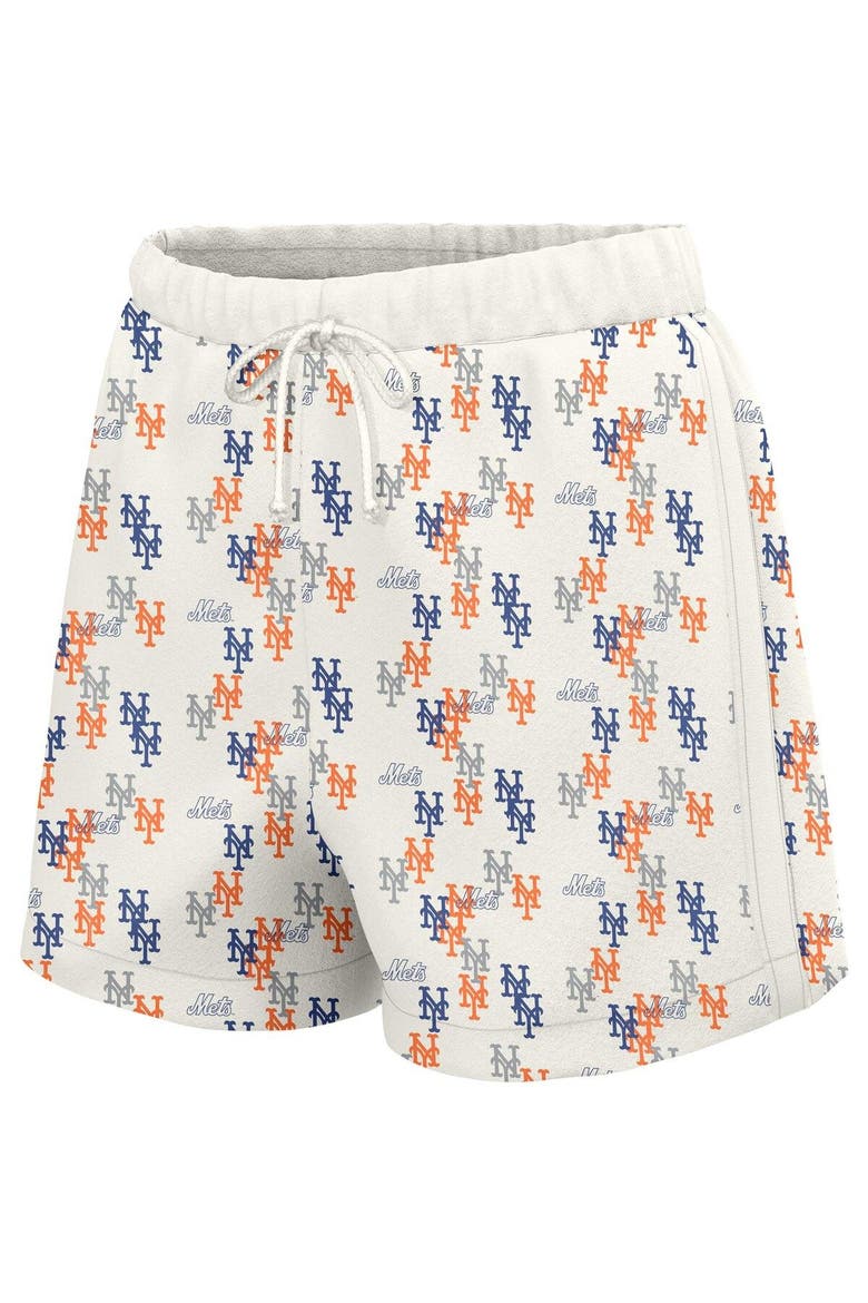 Women's Lusso  White New York Mets Marge Shorts, Alternate, color, White