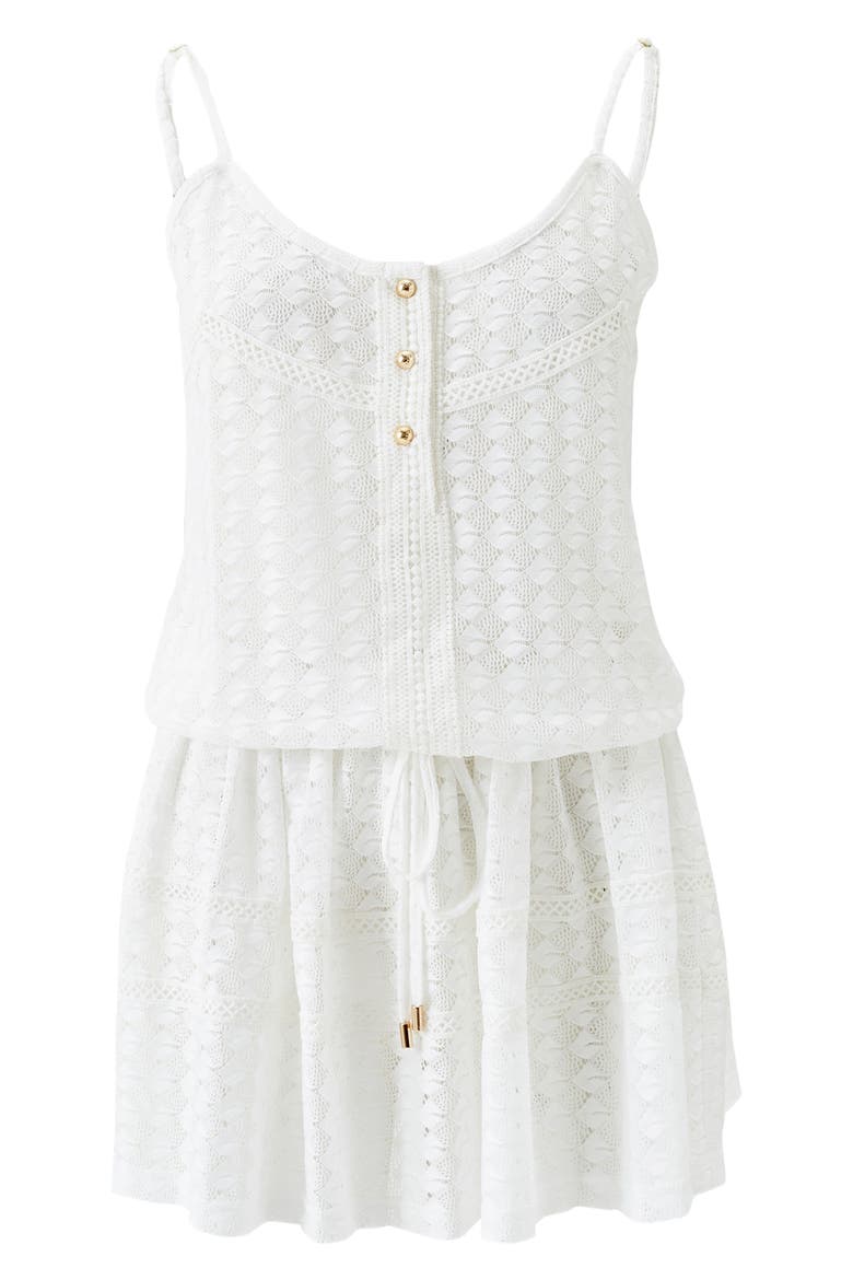 Bailey Sheer Cover-Up Sundress, Alternate, color, WHITE