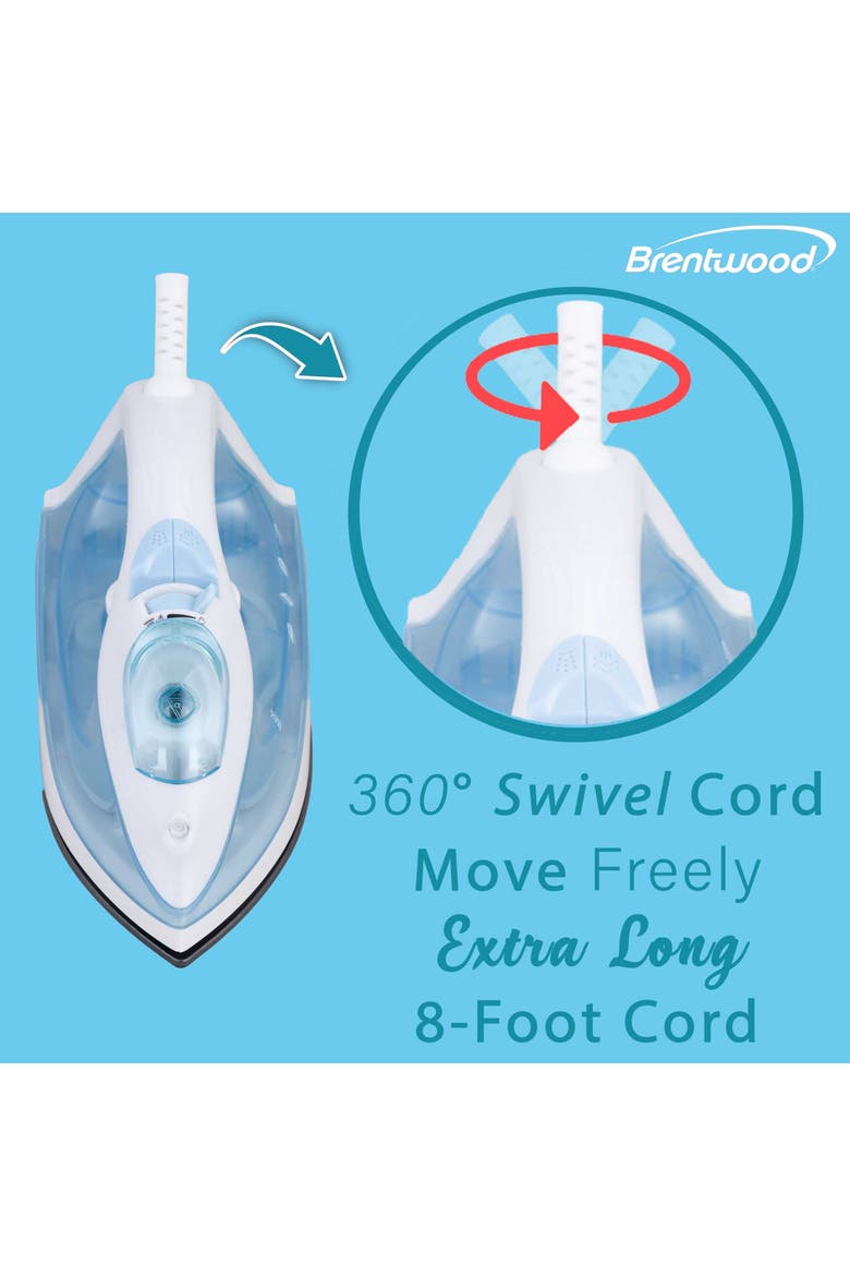 1200W Lightweight Non-Stick Steam Iron White, Alternate, color, White