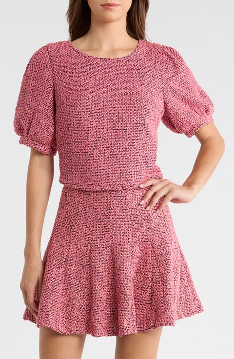 Crop Tweed Top