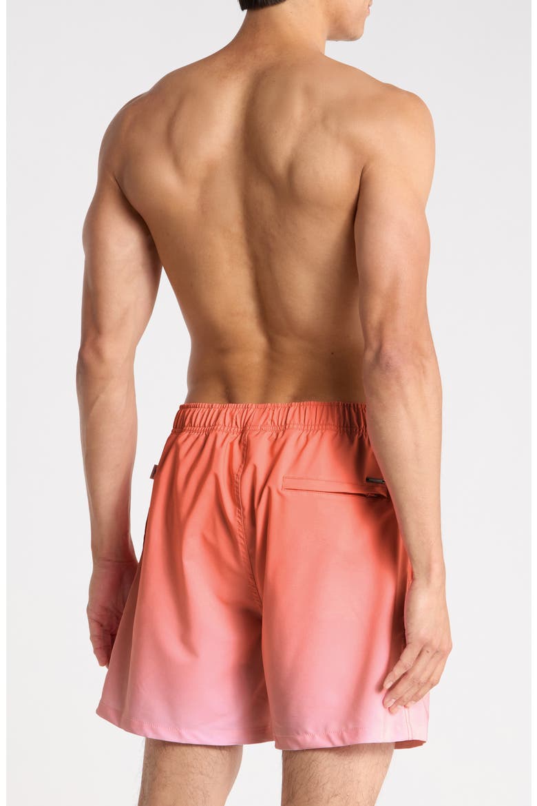 Performance Lined Volley Swim Shorts, Alternate, color, ORANGE