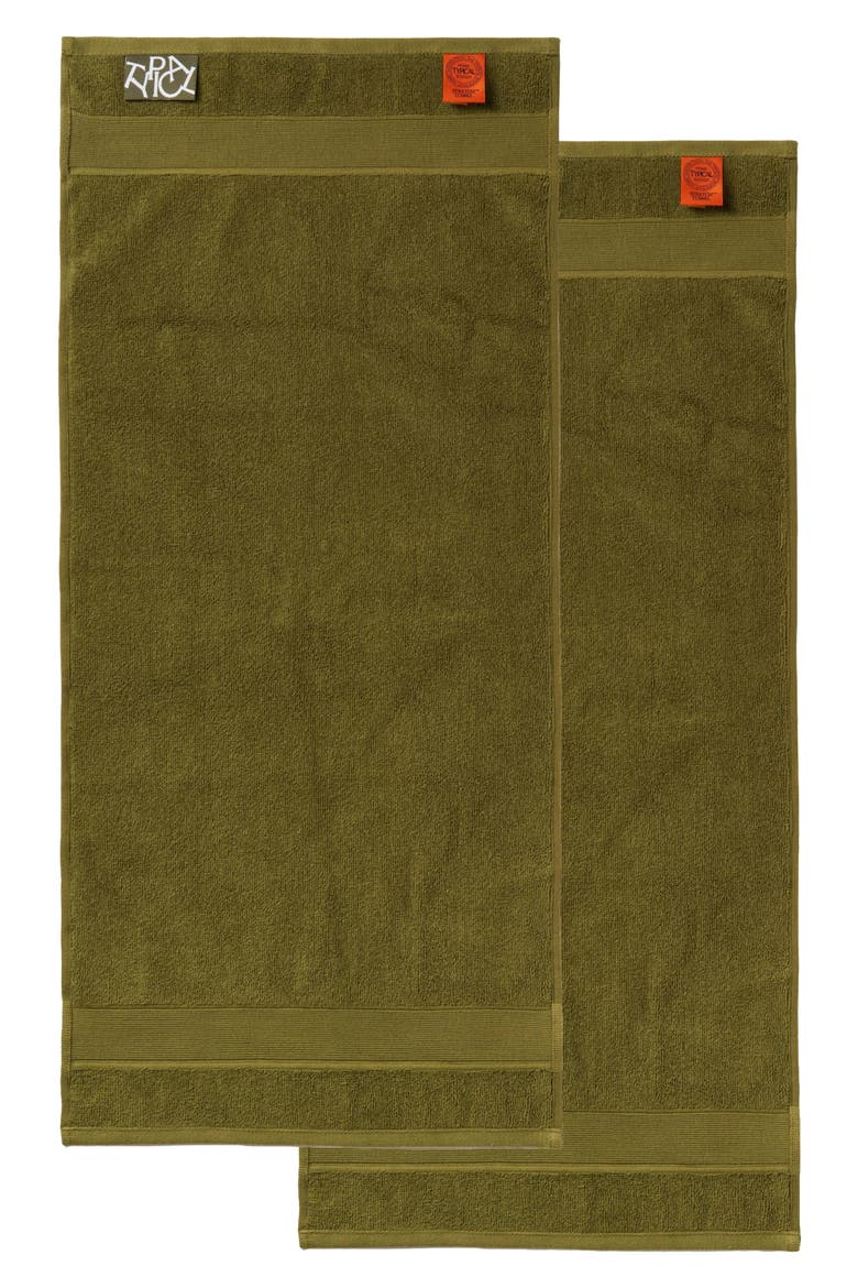 Classic Stretch Hand Towel, Main, color, MOSS GREEN
