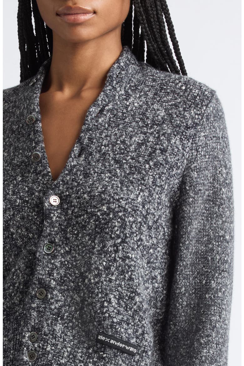 Shrunken Cardigan, Alternate, color, CHARCOAL