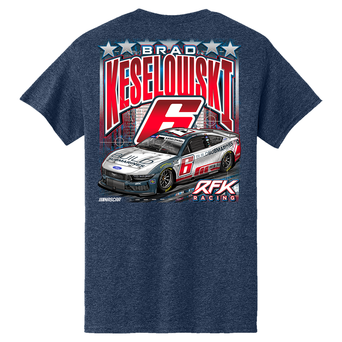 RFK Racing Men's RFK Racing Heather Navy Brad Keselowski ...