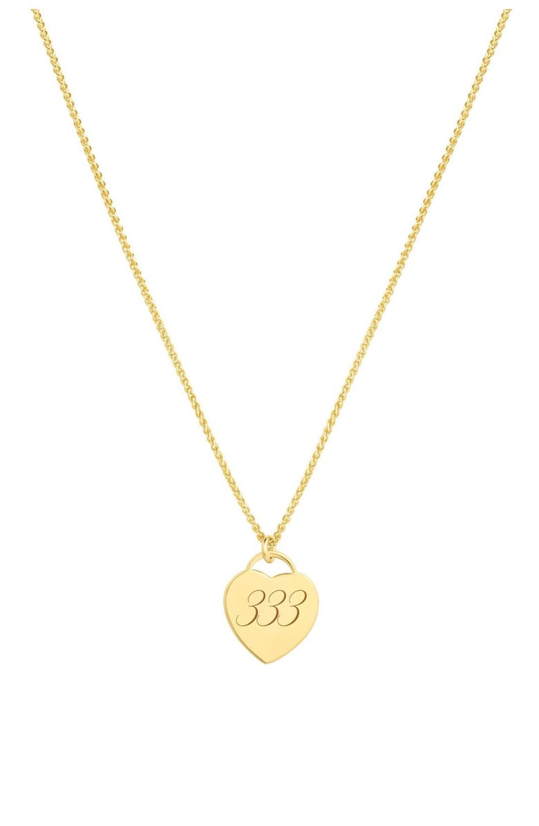 Set & Stones Alice Angel Numbers Necklace, Main, color, Gold / 333