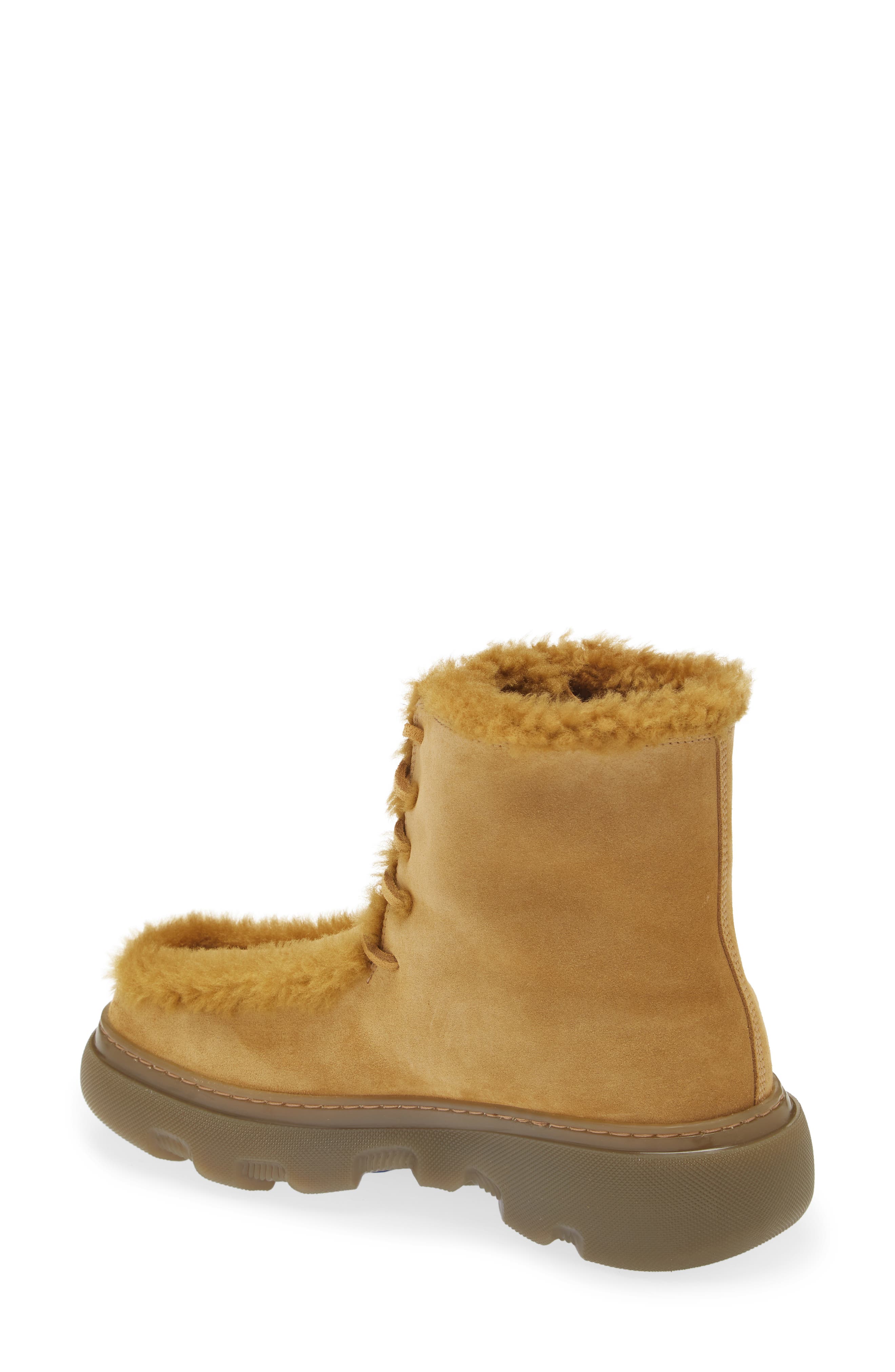 Burberry Genuine Shearling Creeper Boot, Alternate, color, 
