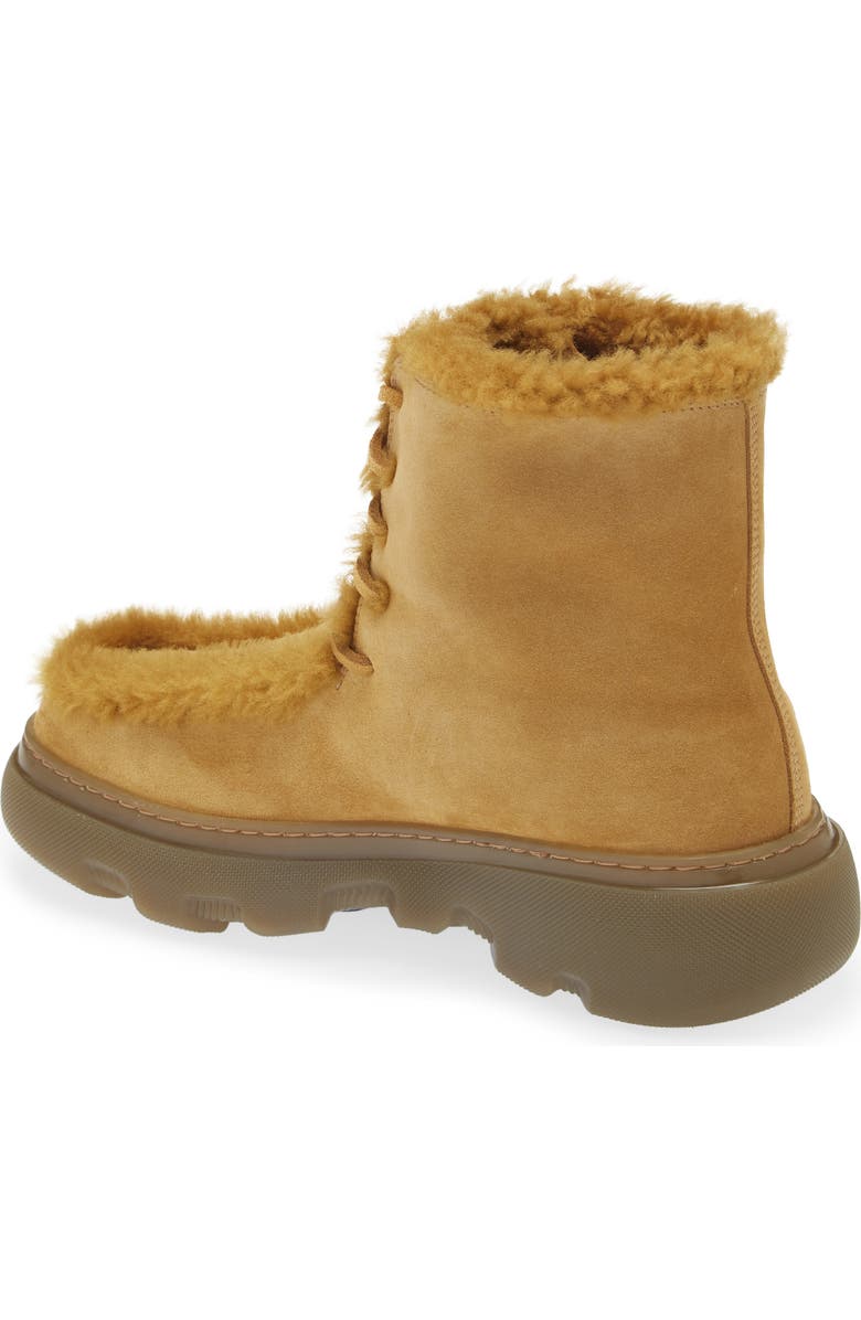 Burberry Genuine Shearling Creeper Boot, Alternate, color,