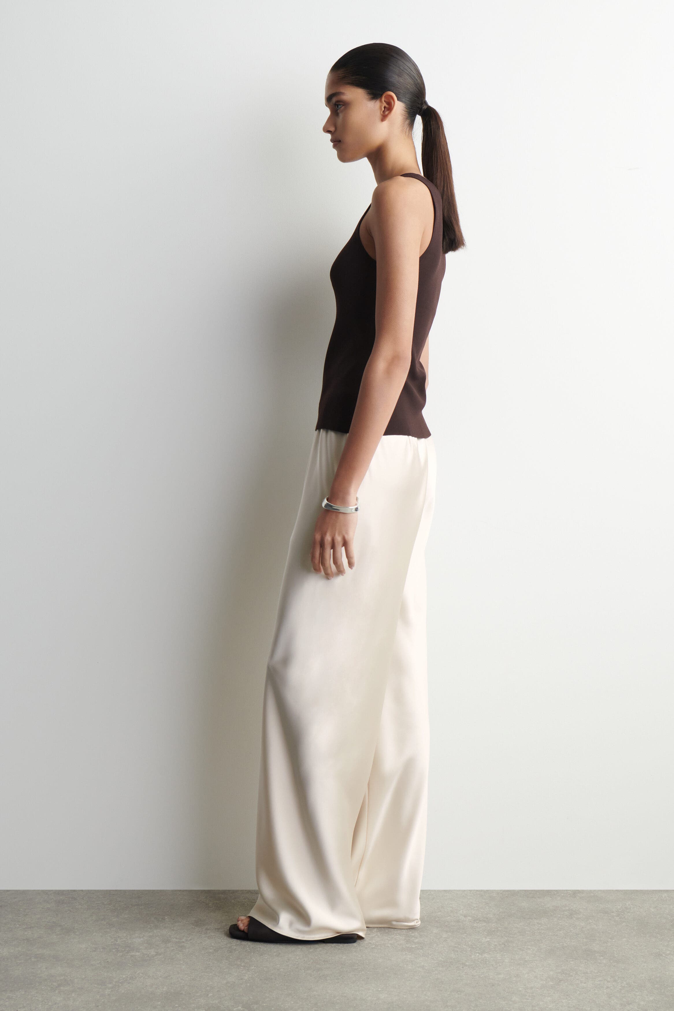 Satin Wide-Leg Pants - image 2
