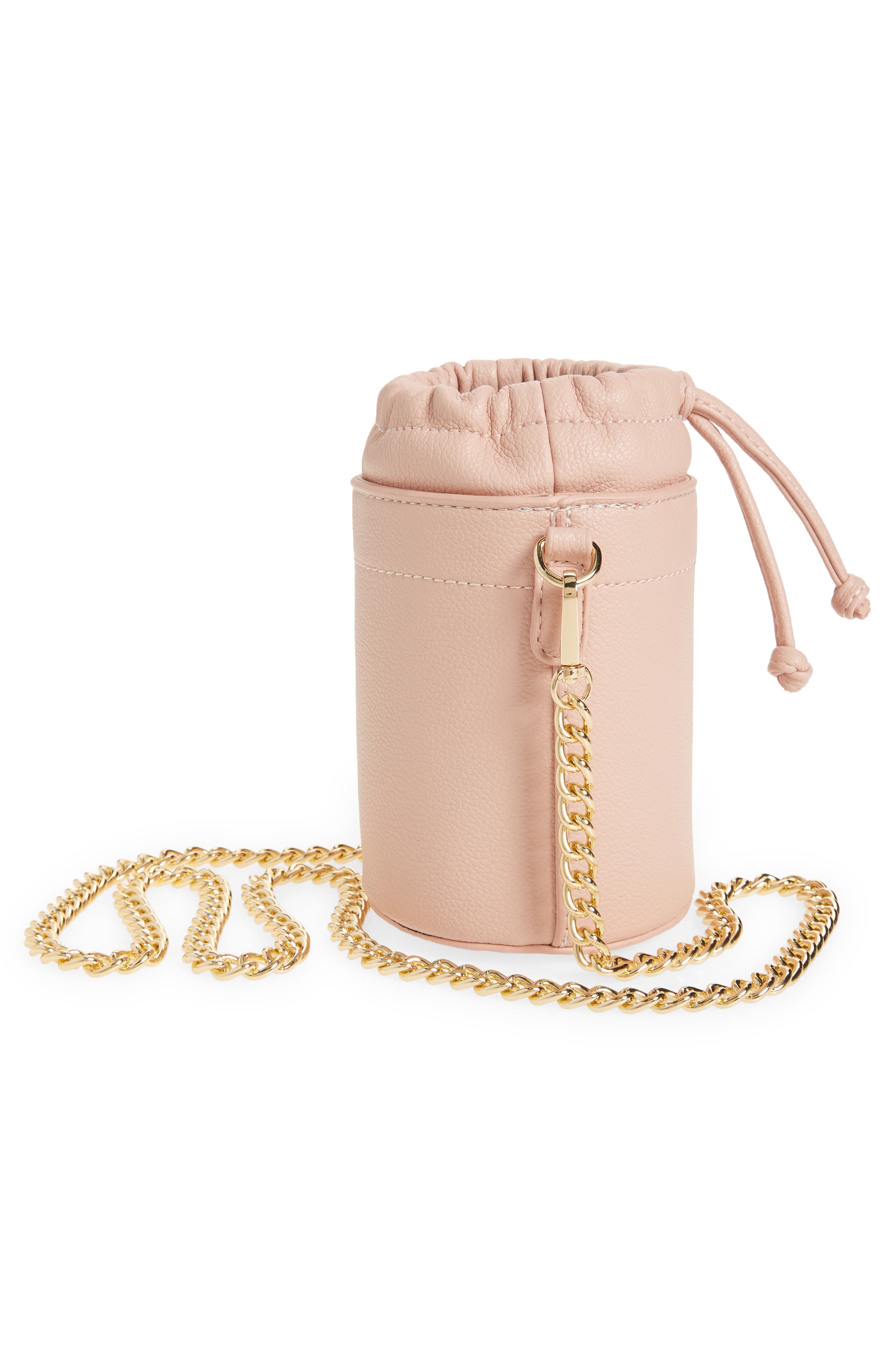 Mali + Lili Kristen Vegan Leather Water Bottle Crossbody Bag, Alternate, color, Blush