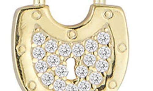 Sphera Milano Cubic Zirconia Padlock Pendant Necklace In Gold