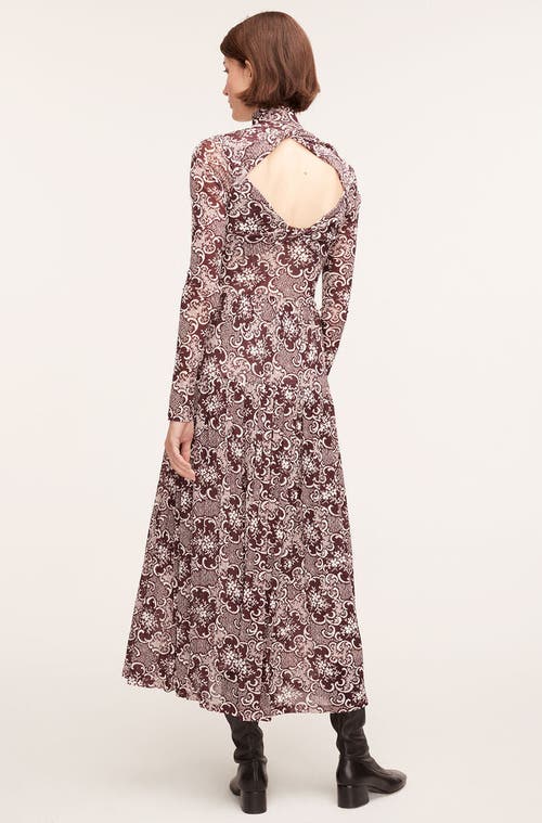 REBECCA TAYLOR REBECCA TAYLOR ROCHELLE FLEUR PLEATED MOCK NECK DRESS