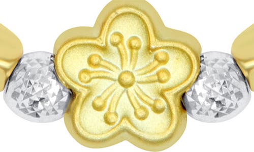 La Meno Golden Cherry Blossom Bracelet In Multi
