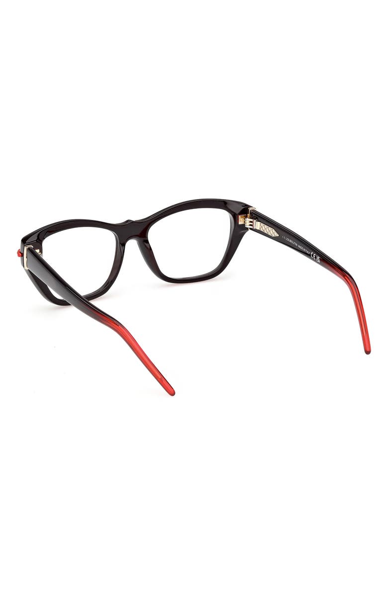 Christian Louboutin 52mm Butterfly Optical Glasses, Alternate, color,
