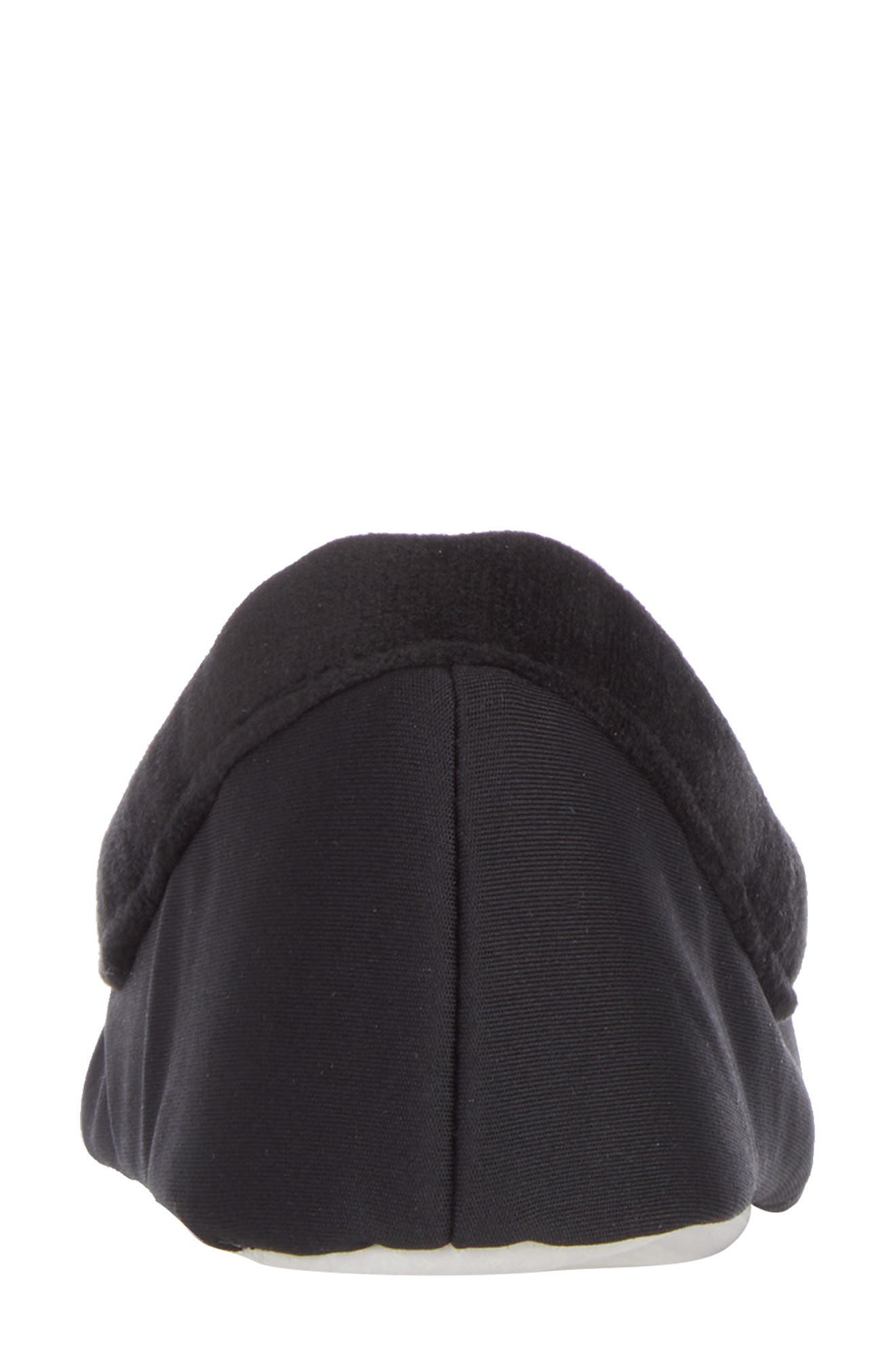 ISOTONER Ivy Velour Slipper, Alternate, color, Black
