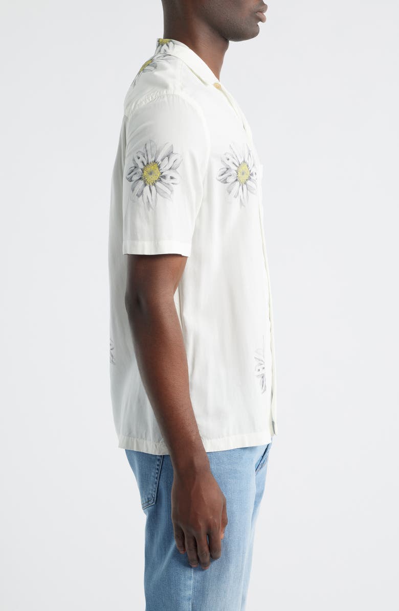 AllSaints Petal Camp Shirt, Alternate, color, Ecru White