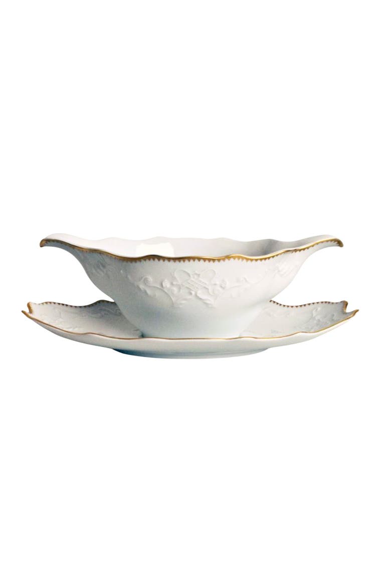 Simply Anna Gold Gravy Stand, Main, color, WHITE/GOLD