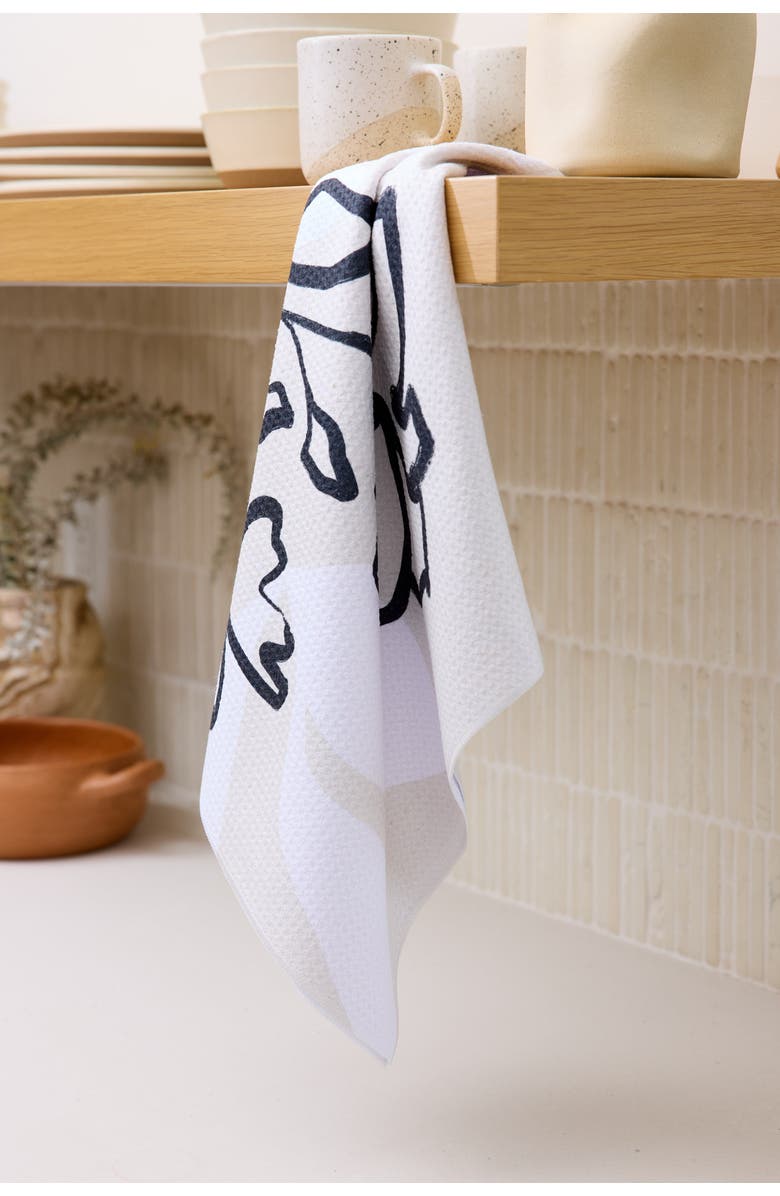 Geometry Kitchen Tea Towel Set, Alternate, color, Flora Flow