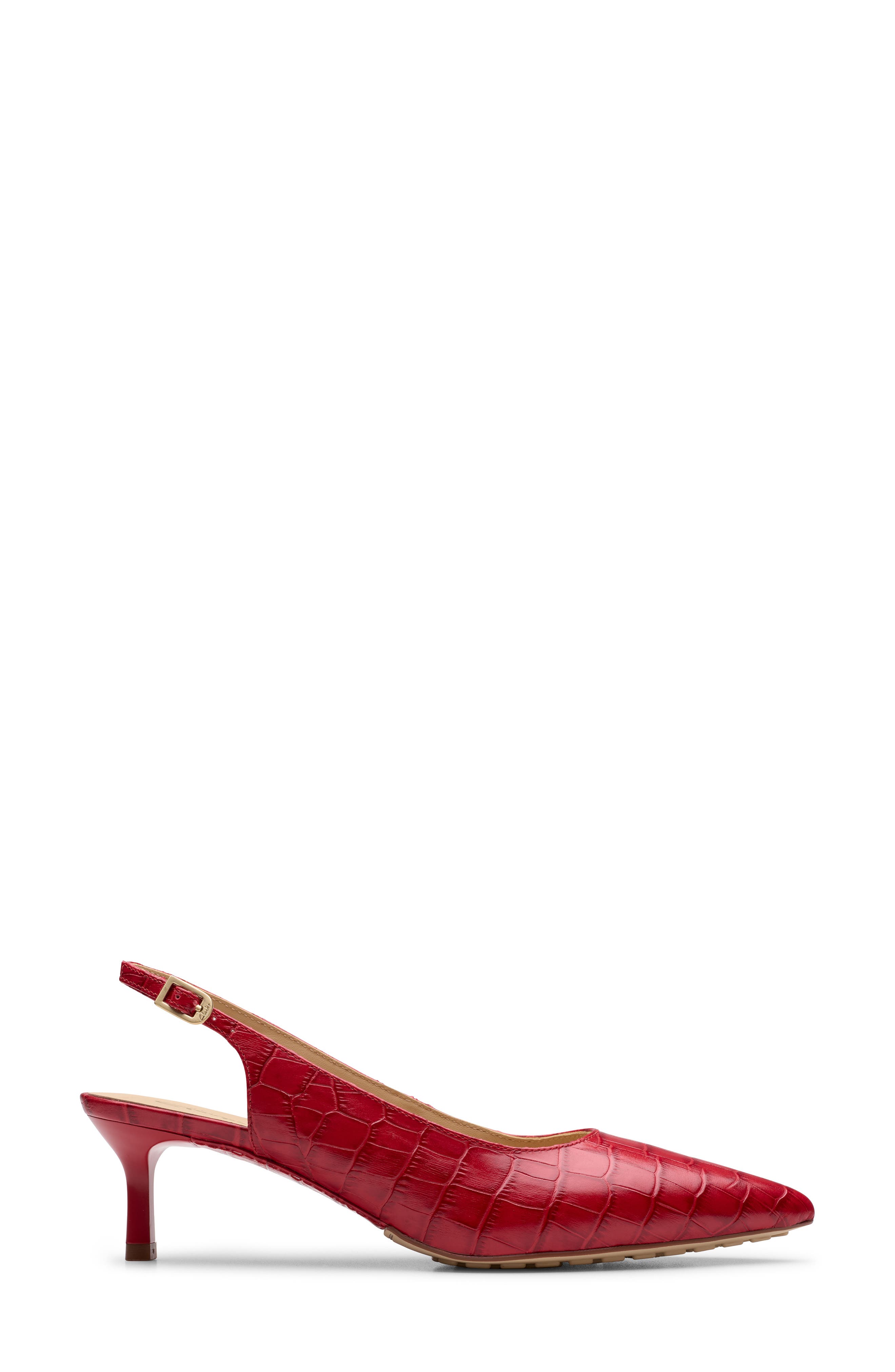 Clarks<sup>®</sup> Adela Slingback Pump, Alternate, color, Red Interest