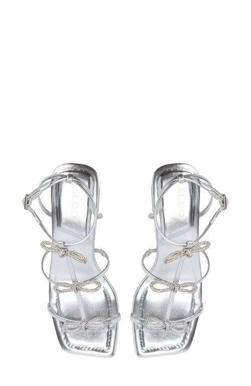 Shop Aldo Kaeli Ankle Strap Sandal In Silver