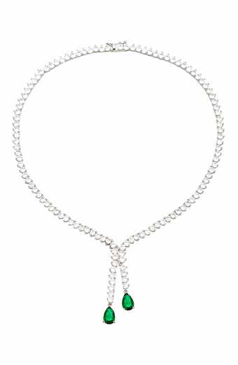 EYE CANDY LOS ANGELES Evelyn Cubic Zirconia Tennis Y-Necklace