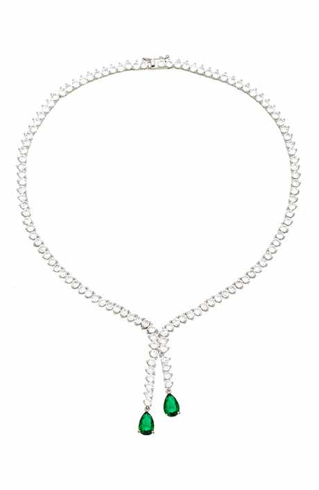 EYE CANDY LOS ANGELES Evelyn Cubic Zirconia Tennis Y-Necklace
