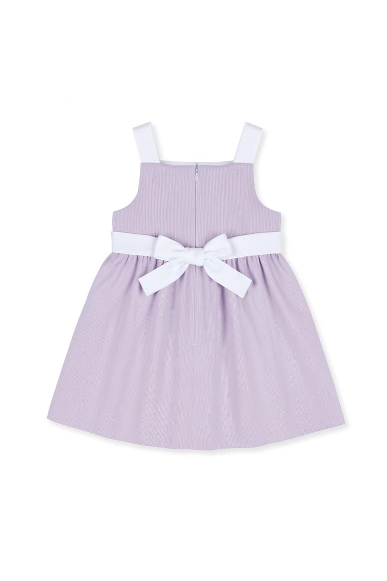 Pincord Dress with Flowers, Alternate, color, Lavender/White